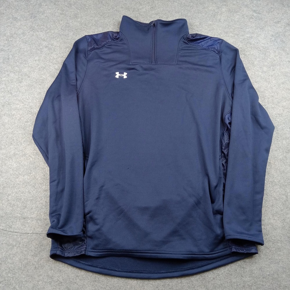 Under Armour Mens XL Blue 1/4 Zip Pullover Athletic Long Sleeve Top 1360712
